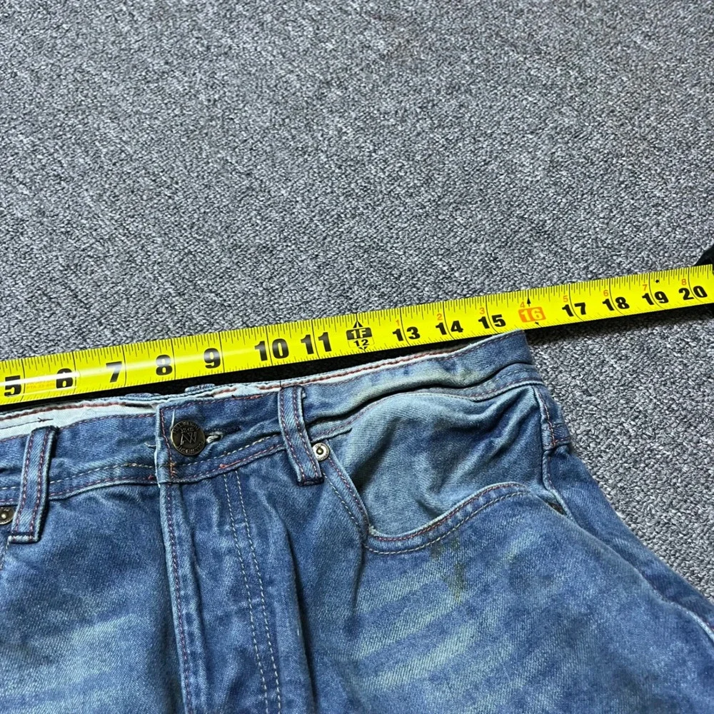 AW Selvedge Jeans 32x32 Blue Faded Straight Leg Button Fly Streetwear